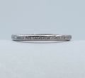 Art Deco Ladies Old Miner Cut Diamonds Platinum Eternity Wedding Band