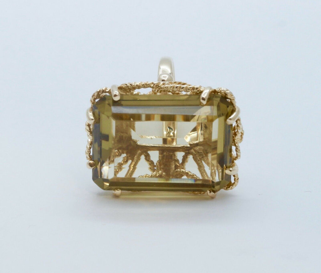 Vintage Ladies Citrine 14K Yellow Gold Ring