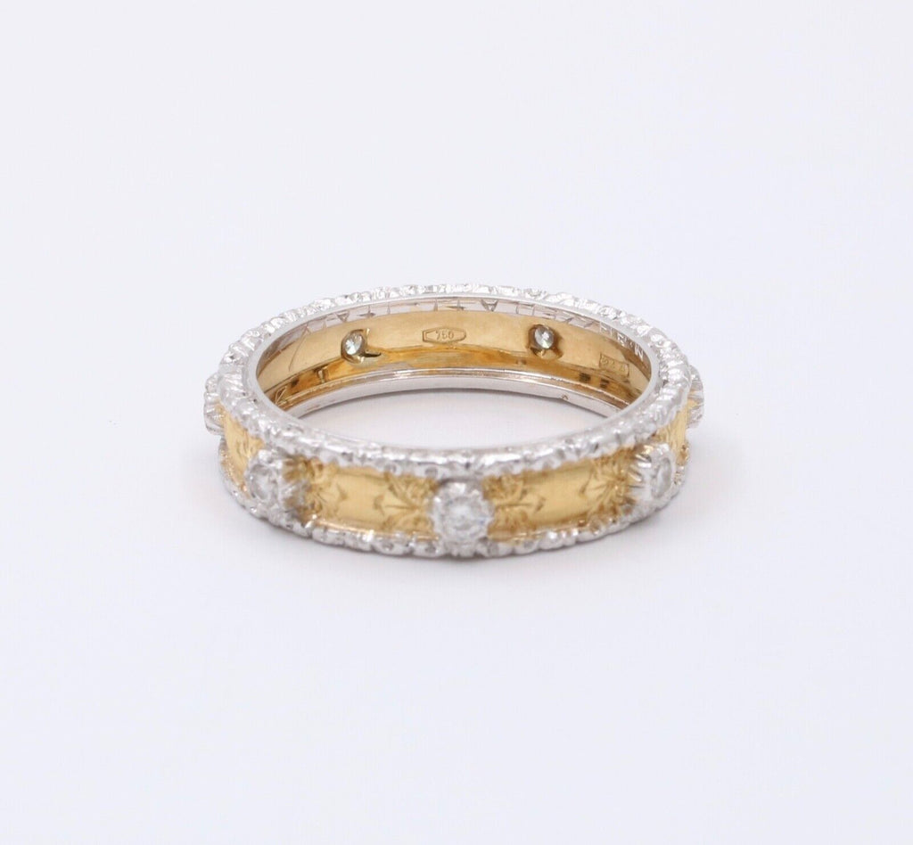 Vintage 18K Gold Mario Buccellati Diamond Ring Band.