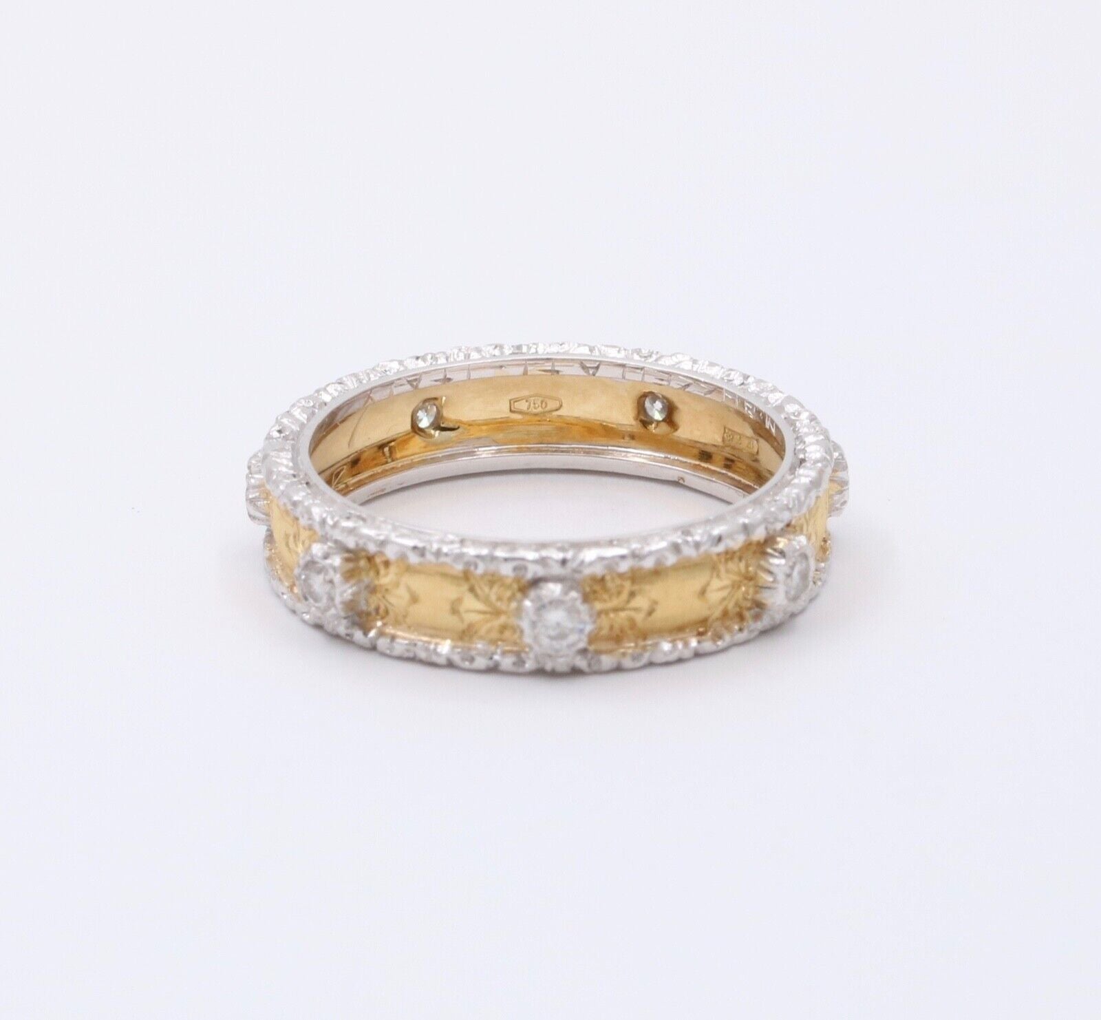 Vintage 18K Gold Mario Buccellati Diamond Ring Band.