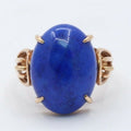 Victorian 14K Yellow Gold Lapis Statement Ring