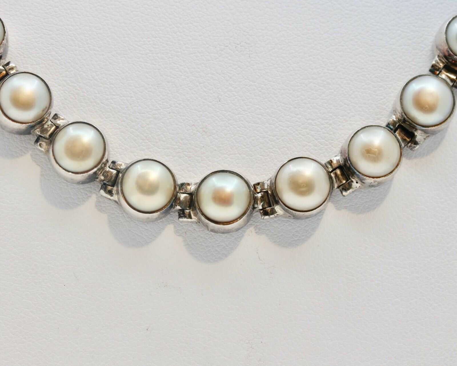 Vintage Aceloni Necklace 925 Sterling Silver and Pearls