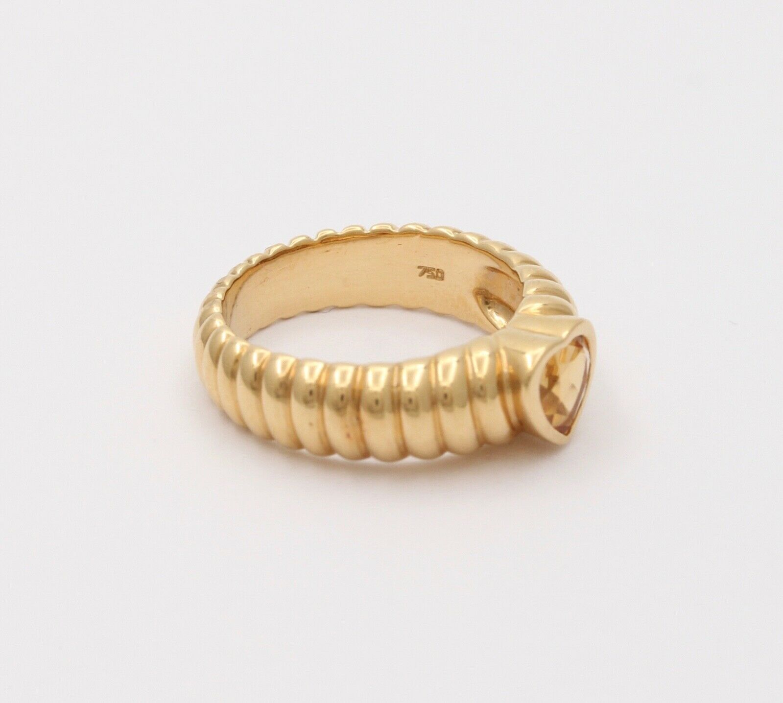 Vintage Tiffany and Co. 18K Citrine Heart Ring