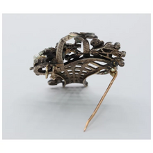 Load image into Gallery viewer, French Victorian Ladies Brooch Flower Basket 18K Ruby Diamonds Sapphires Pearl
