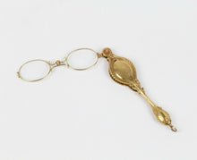 Load image into Gallery viewer, Rare Vintage Flip Open Spectacles 14K Yellow Gold
