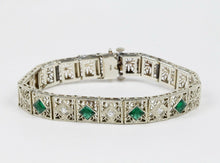 Load image into Gallery viewer, Art Deco Diamond 14K White Gold Diamonds Ladies Bracelet
