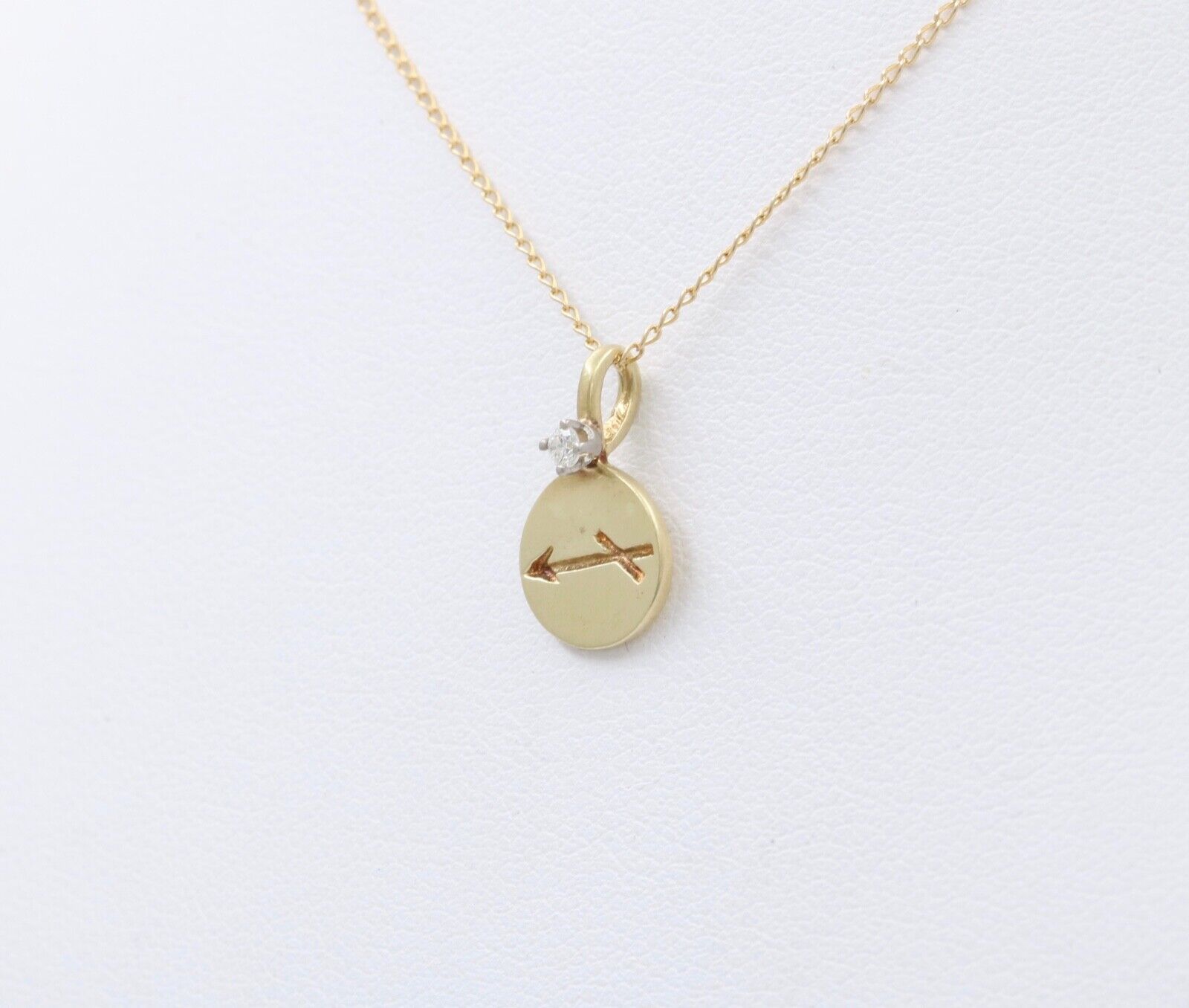 Vintage Tiffany and Co. Sagittarius 14K Yellow Gold Diamond Pendant Charm