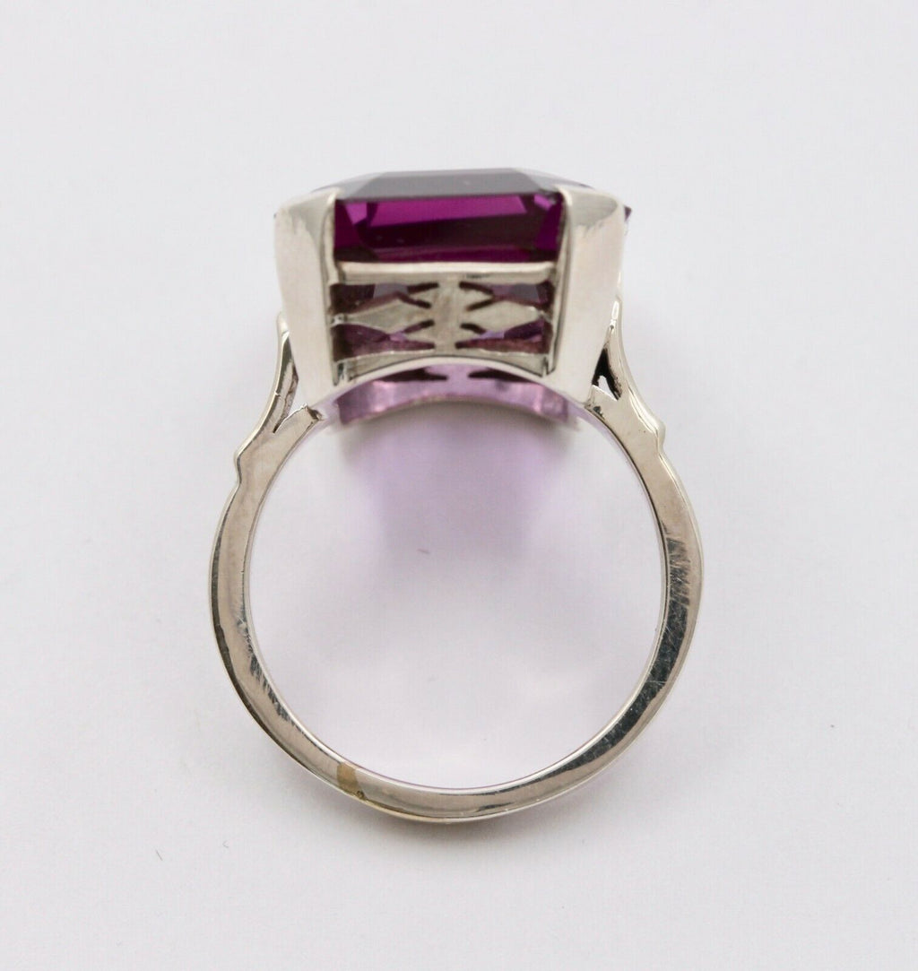 Vintage Huge Tourmaline Sterling Silver Statement Ring