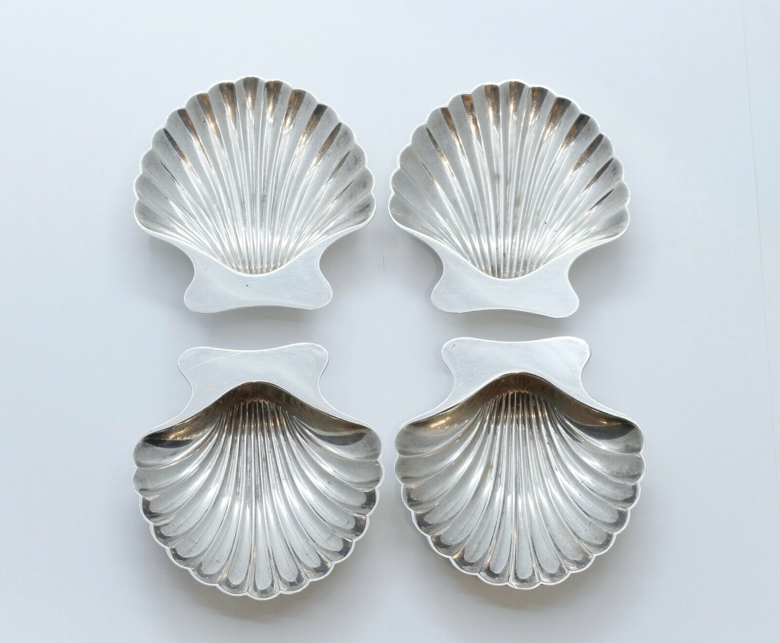 Vintage Tiffany and Co Scallop Shell Dish Set Sterling Silver