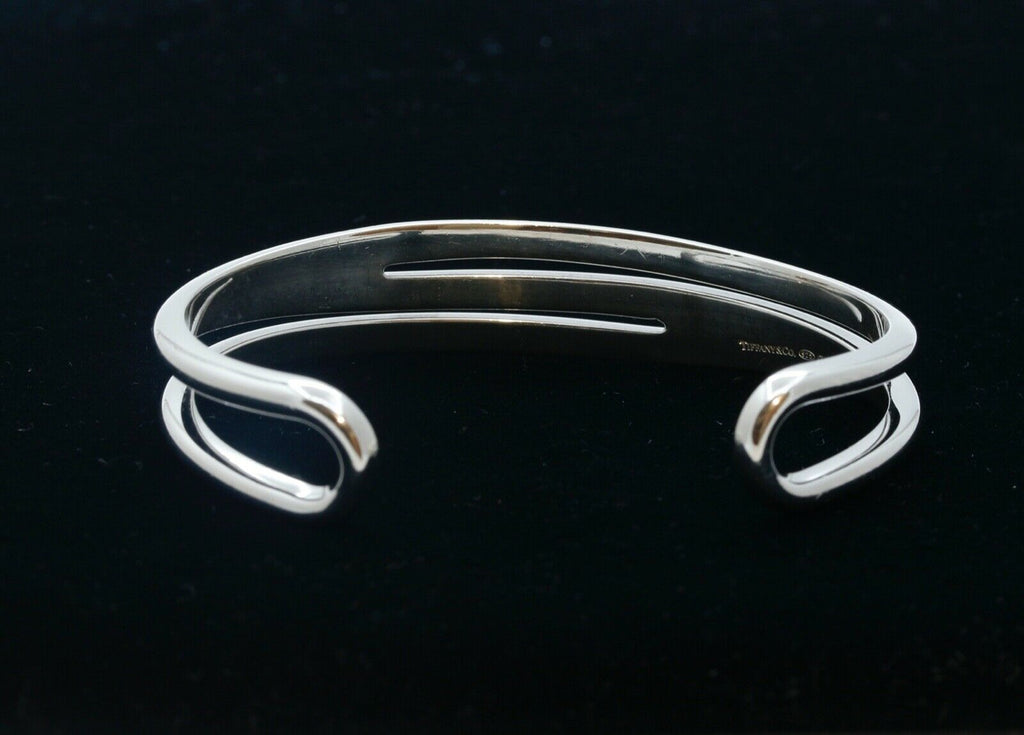 Vintage Tiffany and Co Ladies 925 Sterling Silver Bangle Cuff Bracelet