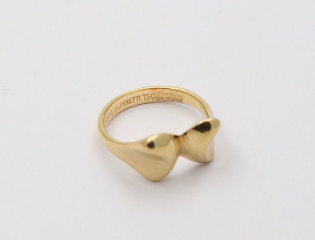 Tiffany and Co Elsa Peretti 18K Yellow Gold Full Hearts Ring
