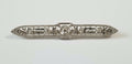 Art Deco Diamonds Platinum Milgrain Brooch Pin