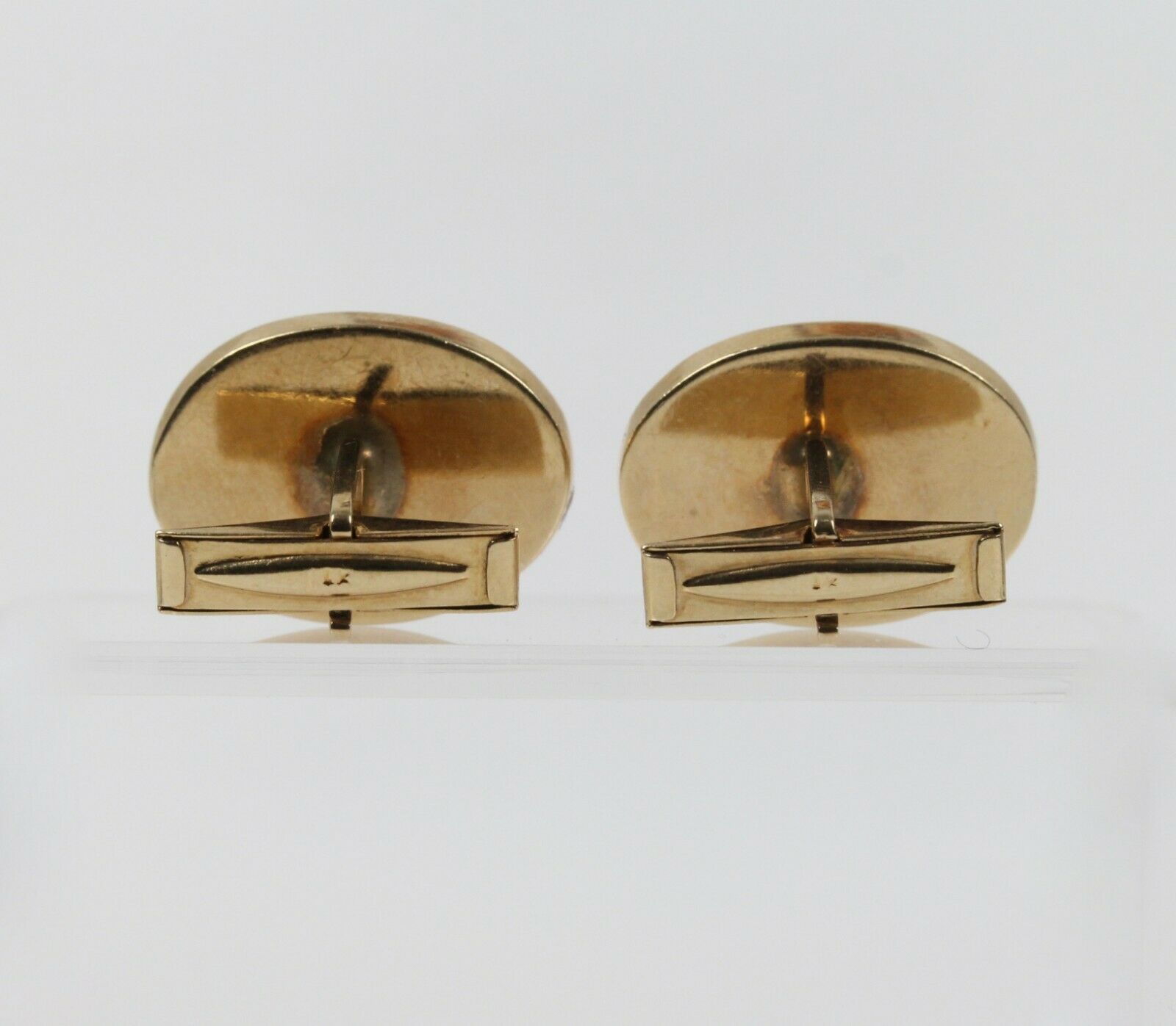 Pietra Dura Vintage 14K Yellow Gold Scarab Cufflinks