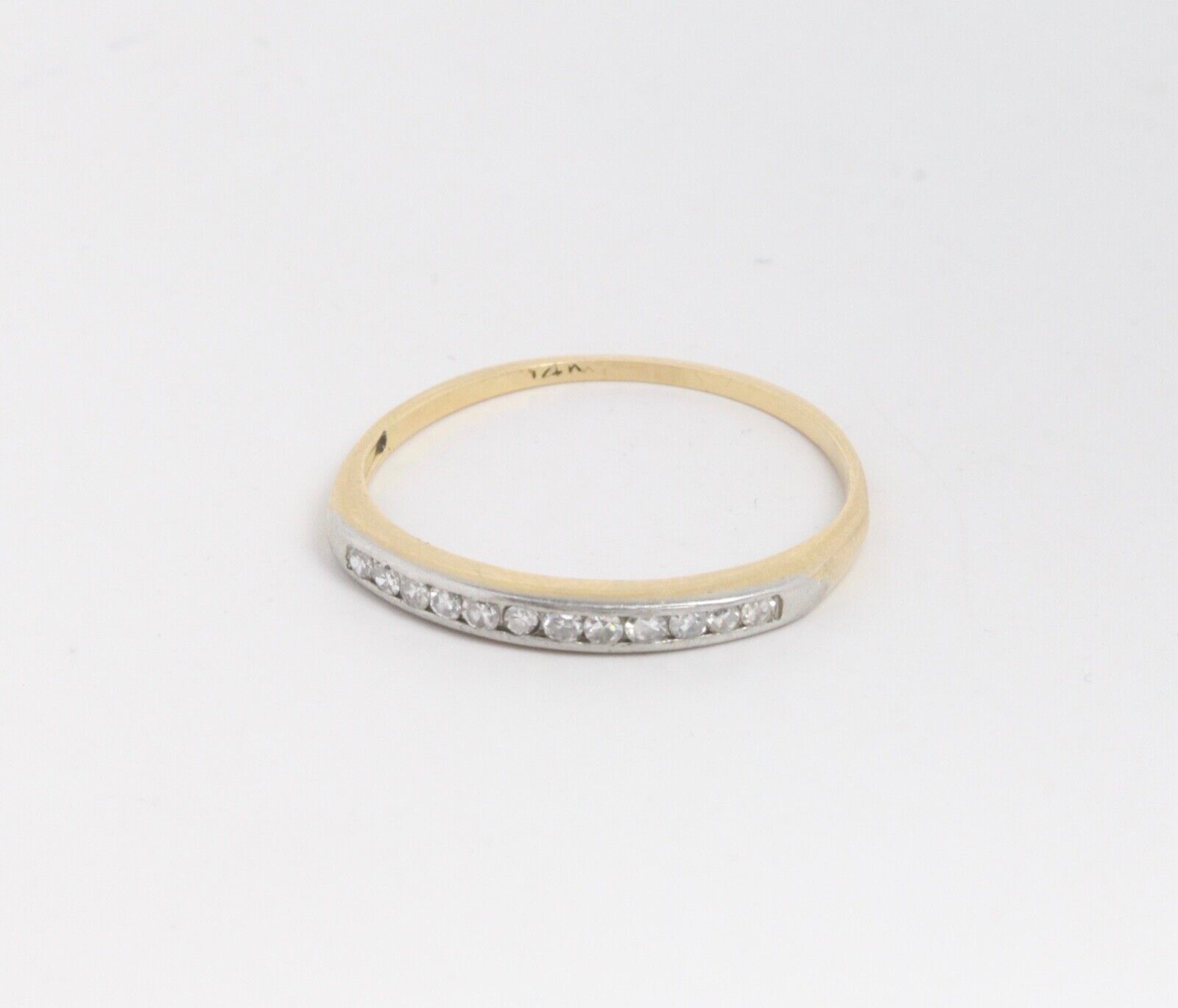 Vintage 14K Yellow Gold Diamond Wedding Band