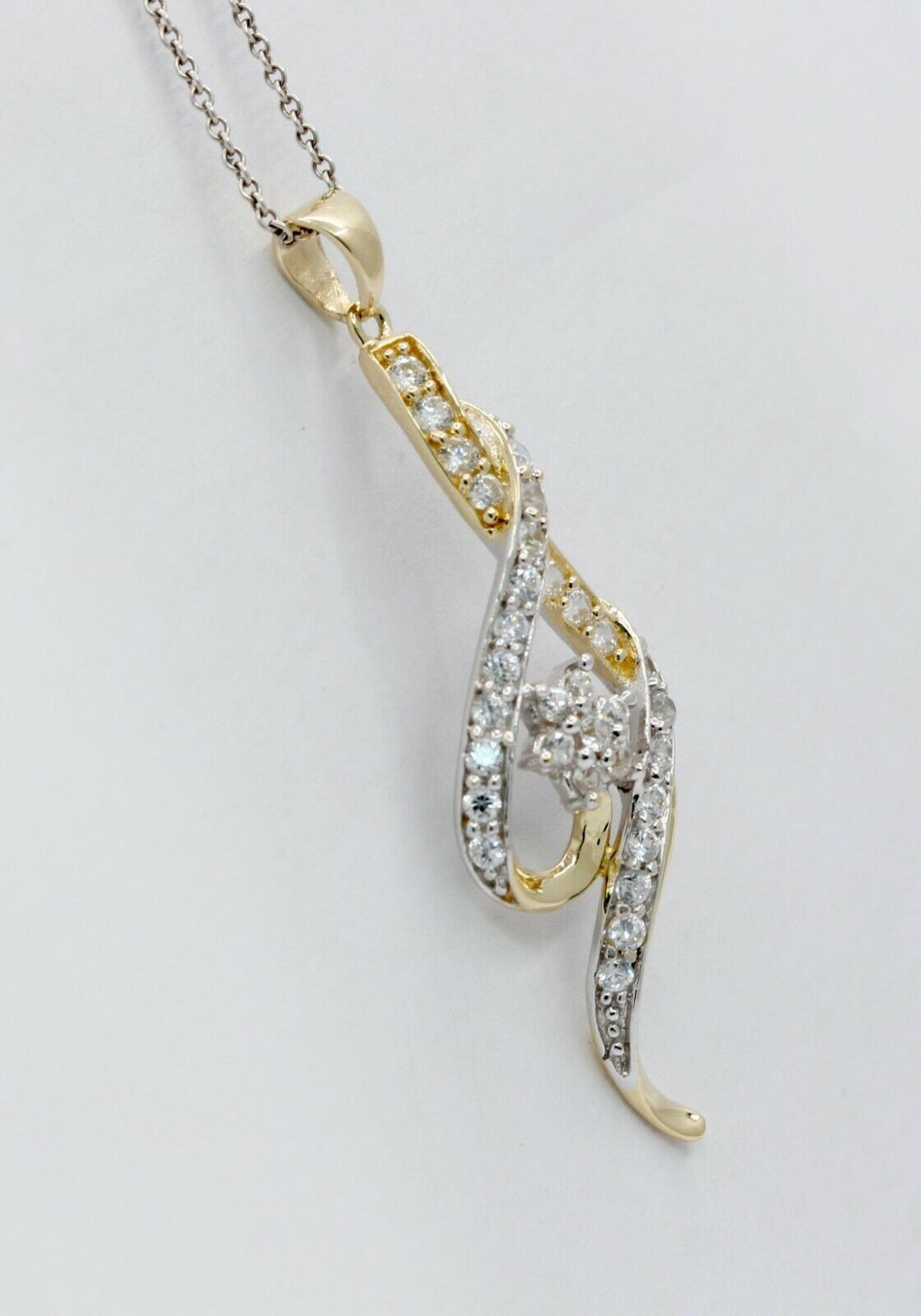 Vintage 14K Yellow Gold Diamond Musical Note Pendant