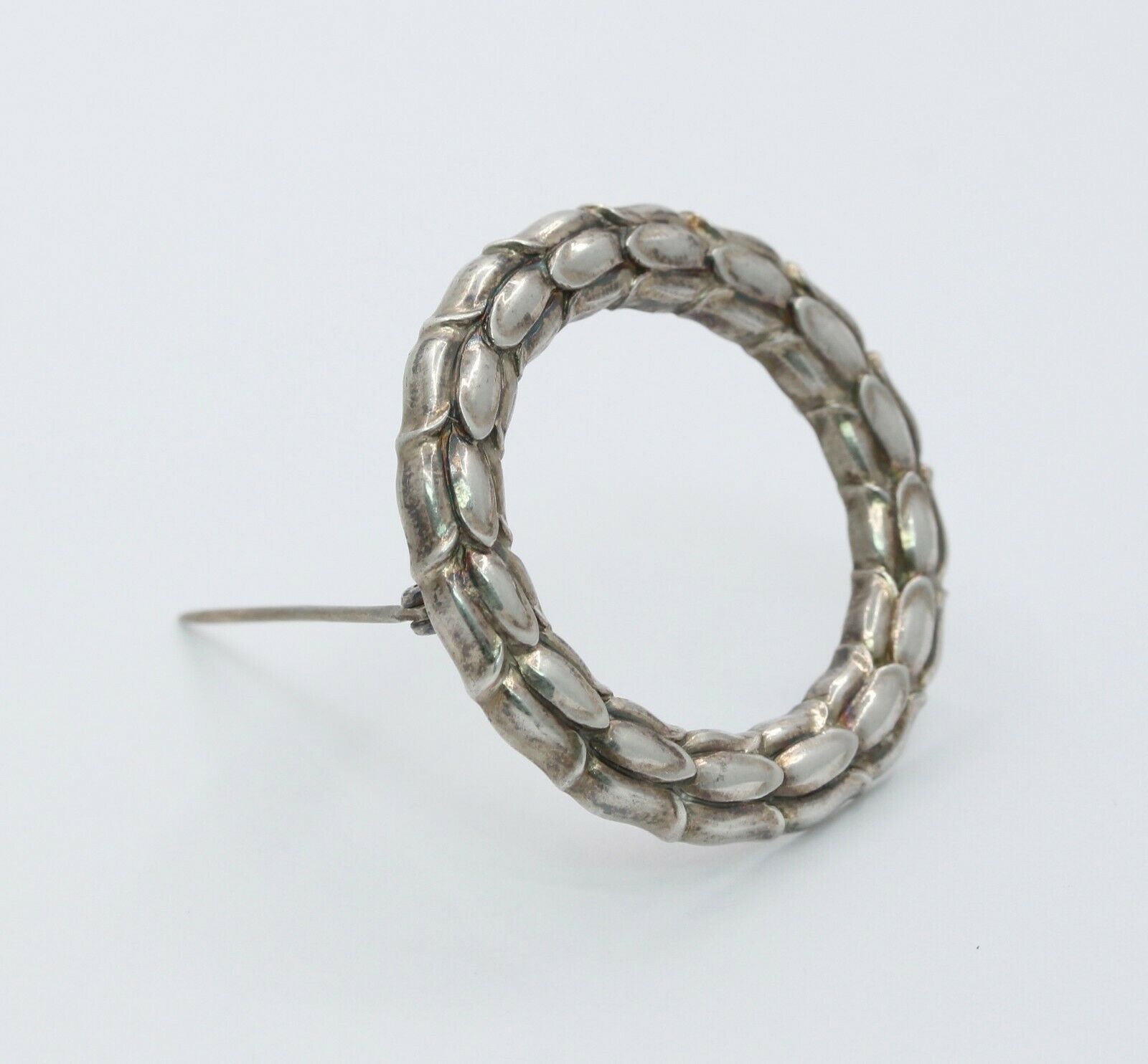 Vintage Silver Georg Jensen Sterling Harebell Flower Circle Pin