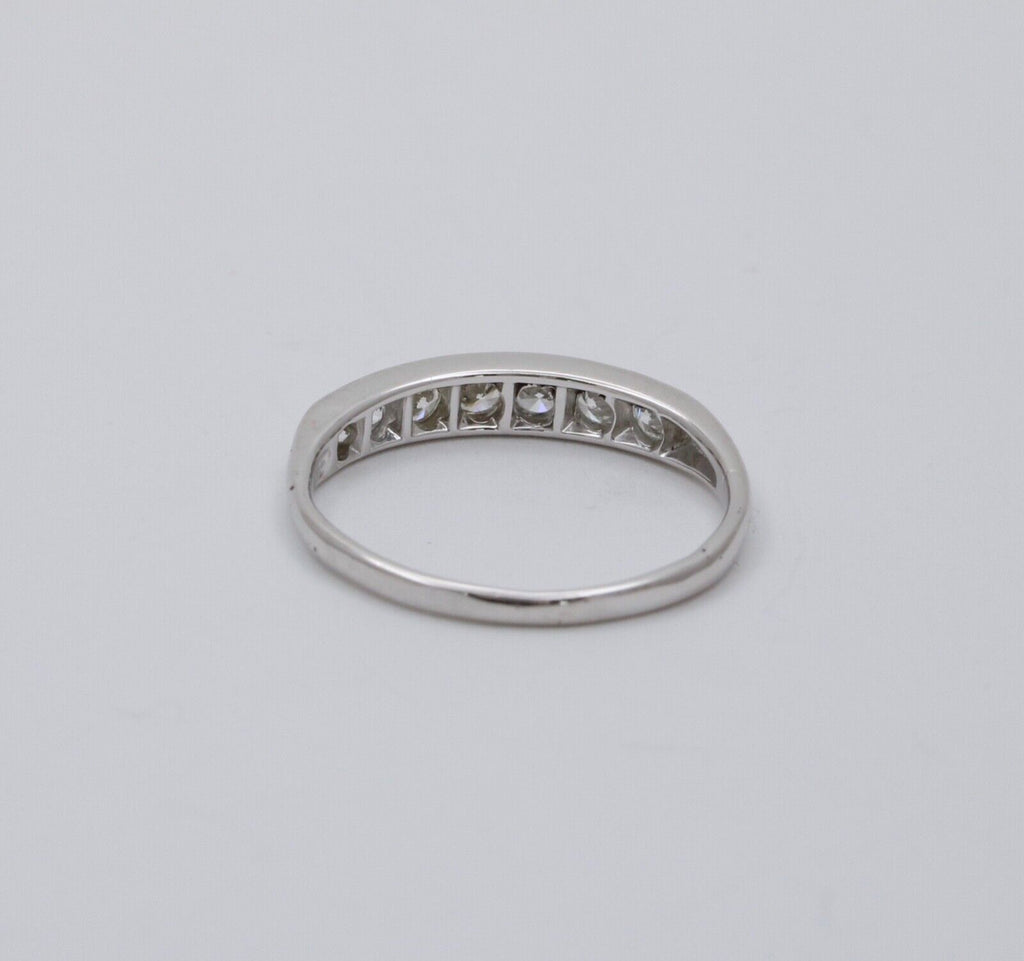 Vintage 18K Gold Diamond Half Eternity Band.