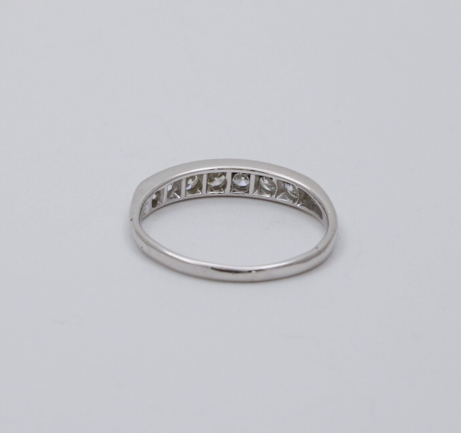 Vintage 18K Gold Diamond Half Eternity Band.