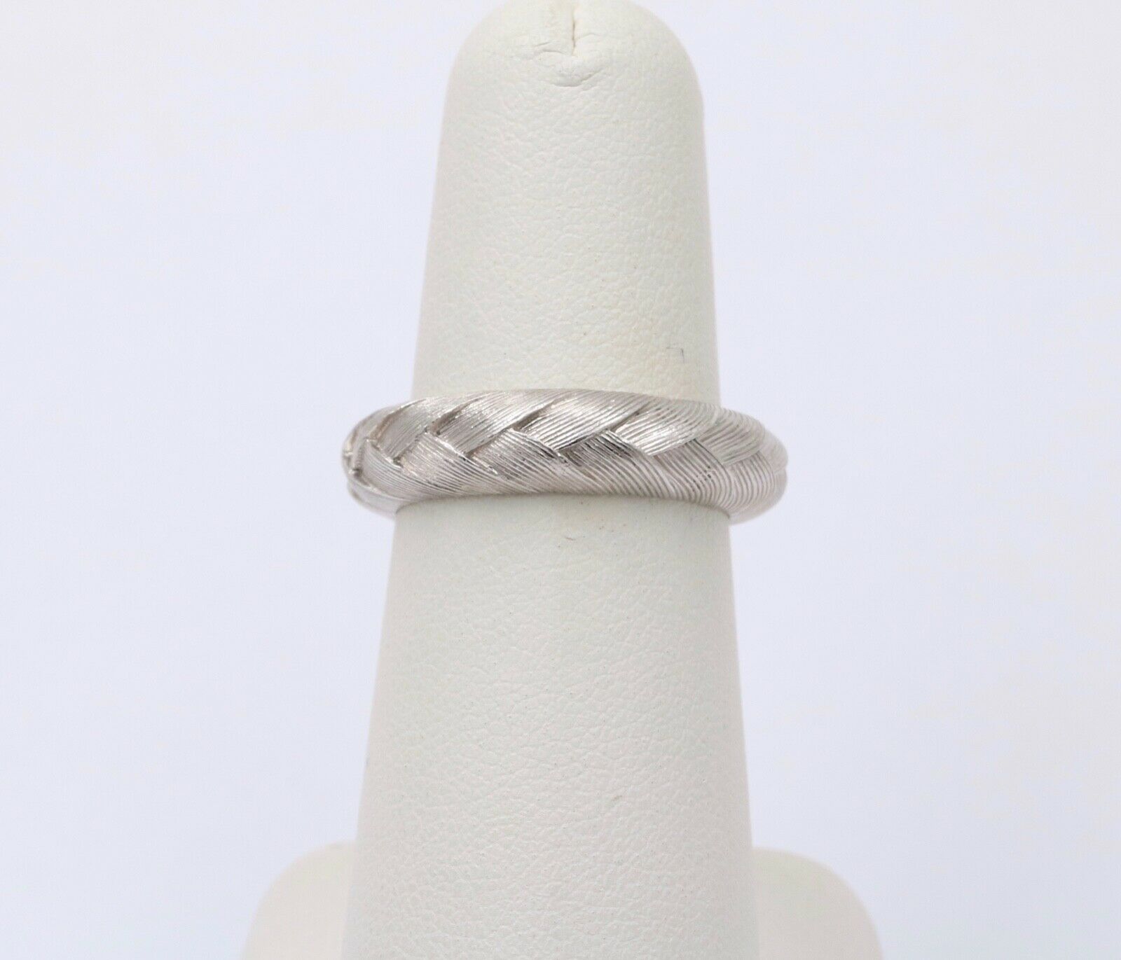 Vintage Judith Ripka Weave 925 Sterling Silver Ring Band