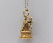 Load image into Gallery viewer, Vintage 14K Yellow Gold Windmill Pendant
