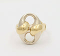 Vintage 18K Two Tone Gucci Link Ring