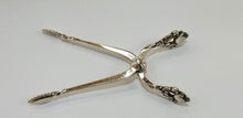 Load image into Gallery viewer, Antique Georg Jensen Flower Scrollwork Sterling Silver Sugar Cube Tongs
