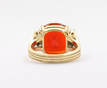 Load image into Gallery viewer, Vintage Fire Opal Diamonds 14K Yellow Gold Ring
