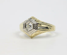 Load image into Gallery viewer, Art Deco Diamond 14K Yellow Gold Engagement Ring
