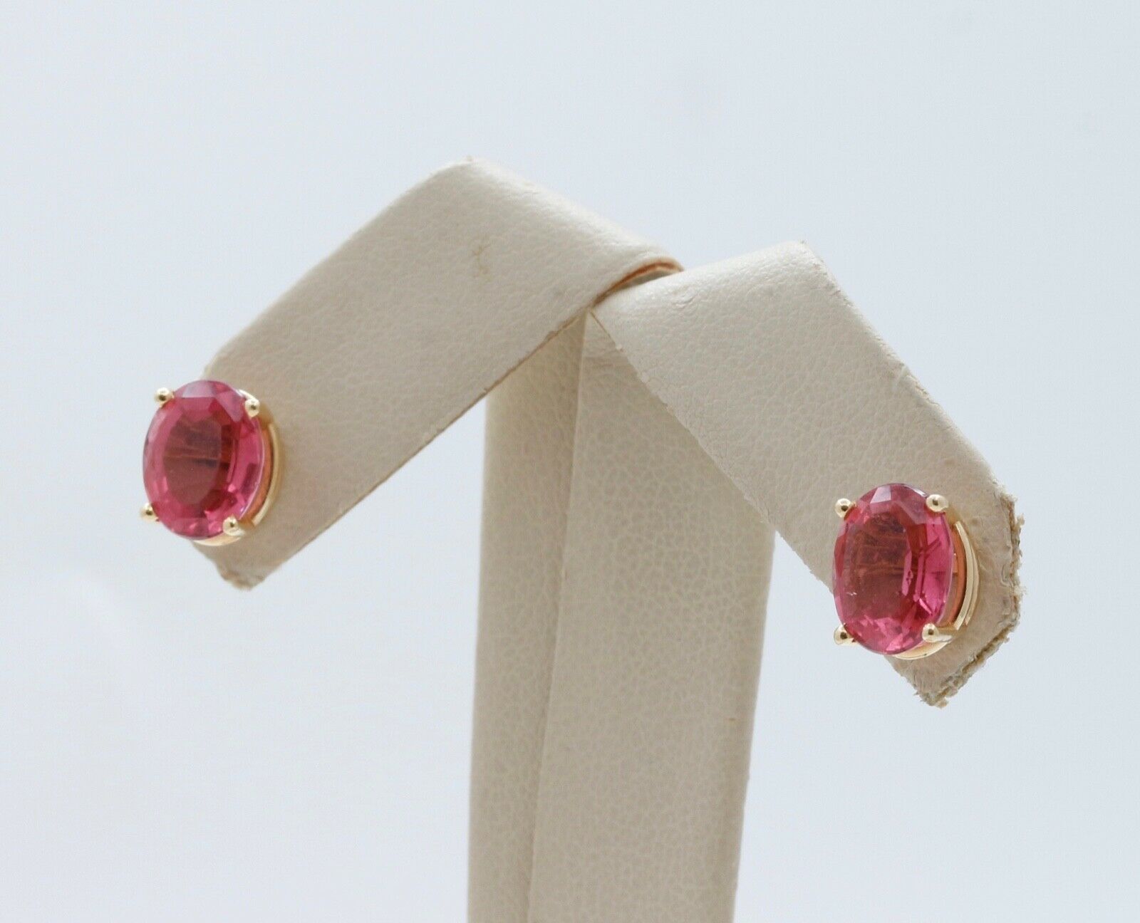 Beautiful Vintage Pink Tourmaline Earring Studs