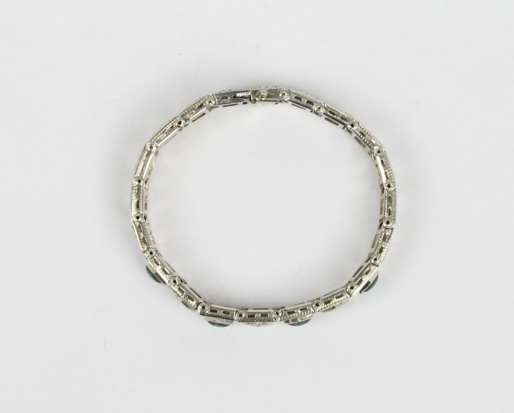 Art Deco Diamond 14K White Gold Diamonds Ladies Bracelet