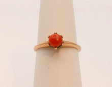 Load image into Gallery viewer, Victorian Ladies Natural Coral 14K Yellow Gold Ring
