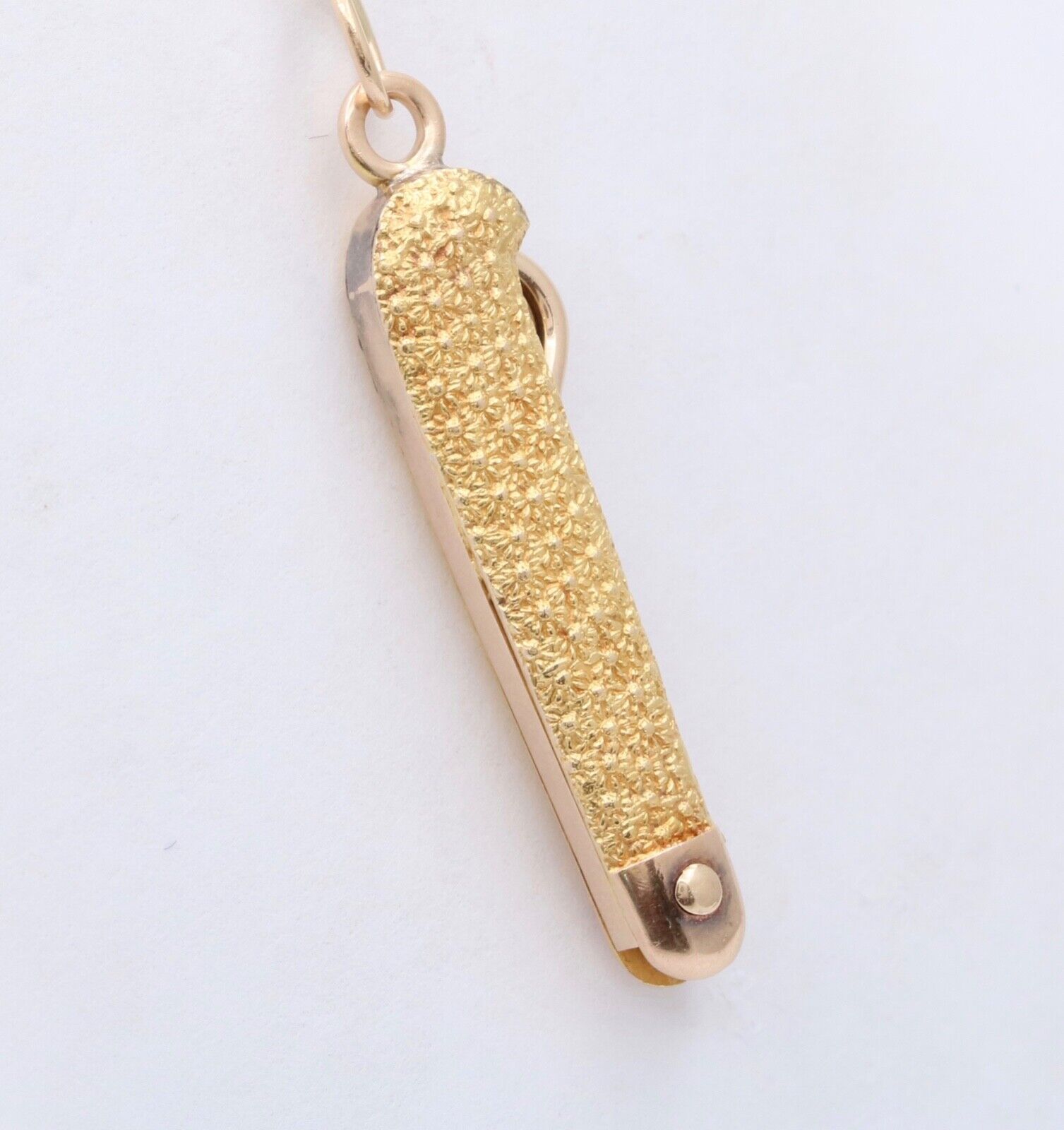 Victorian 14K Yellow Gold Watch Button Hook Tool FOB Pendant