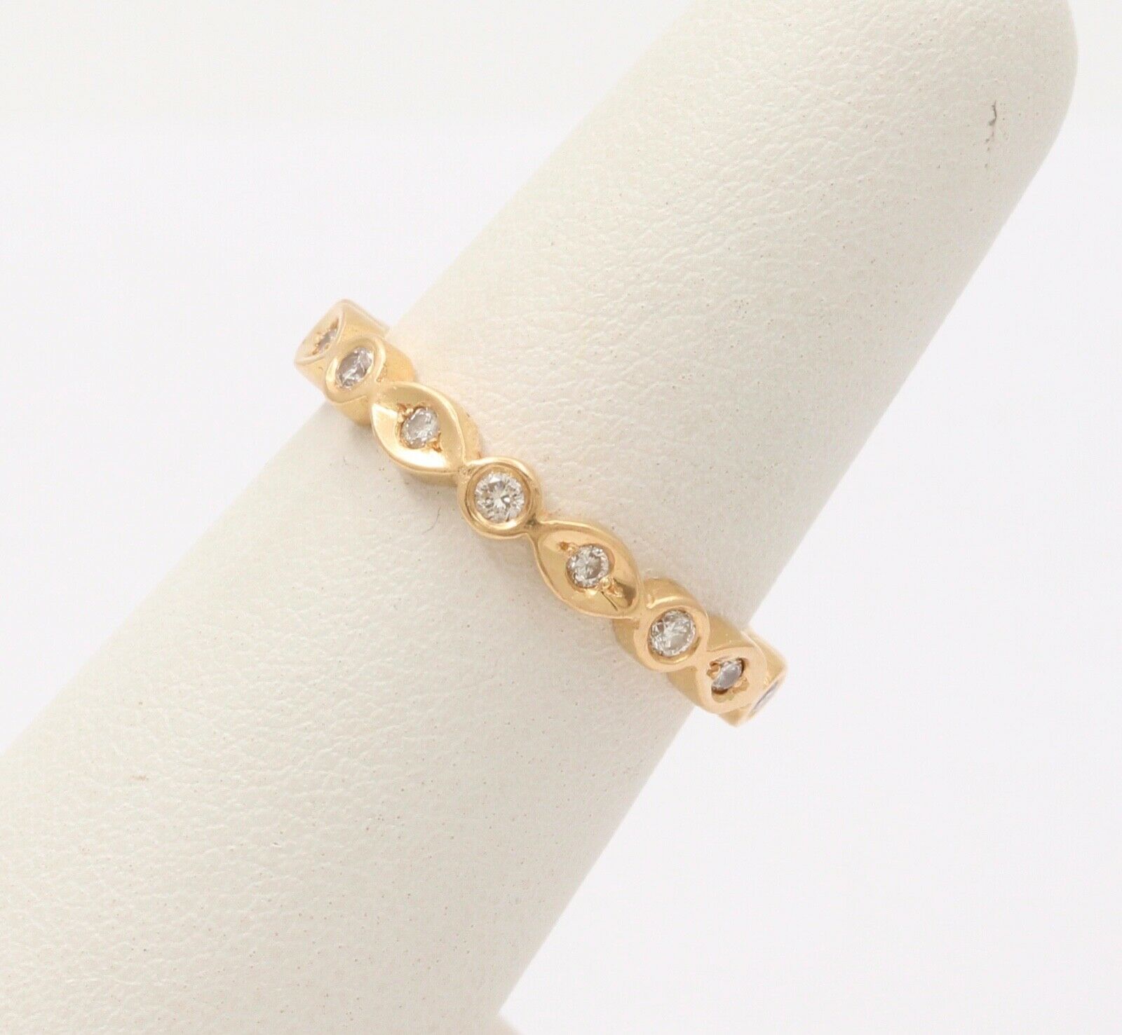 The Classic 18K Yellow Gold Diamond Eternity Ring , Wedding Band.