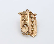 Load image into Gallery viewer, Victorian 14K Rose Gold Pearl Floral Brooch
