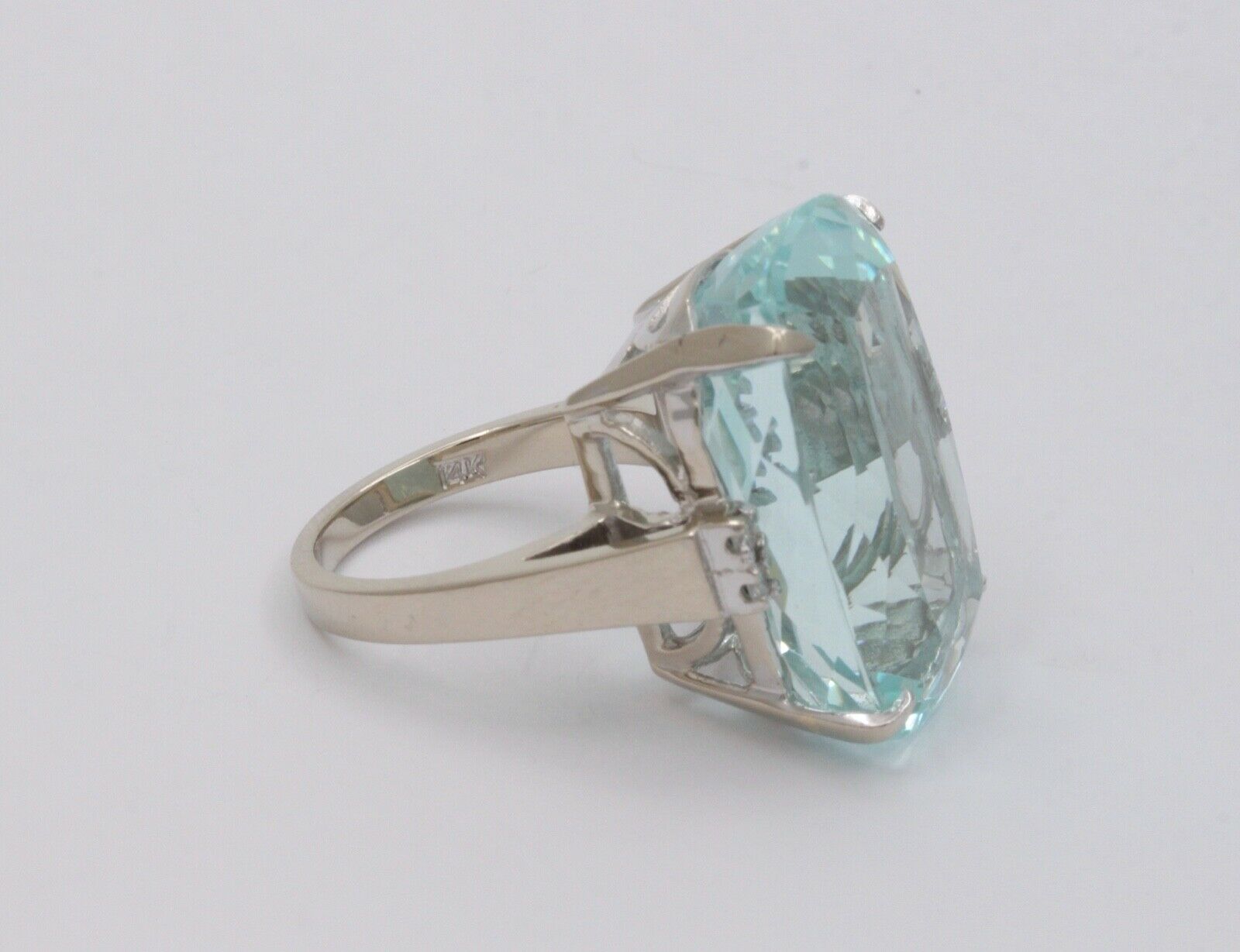 Vintage 34.66 Carat Aquamarine Statement Ring