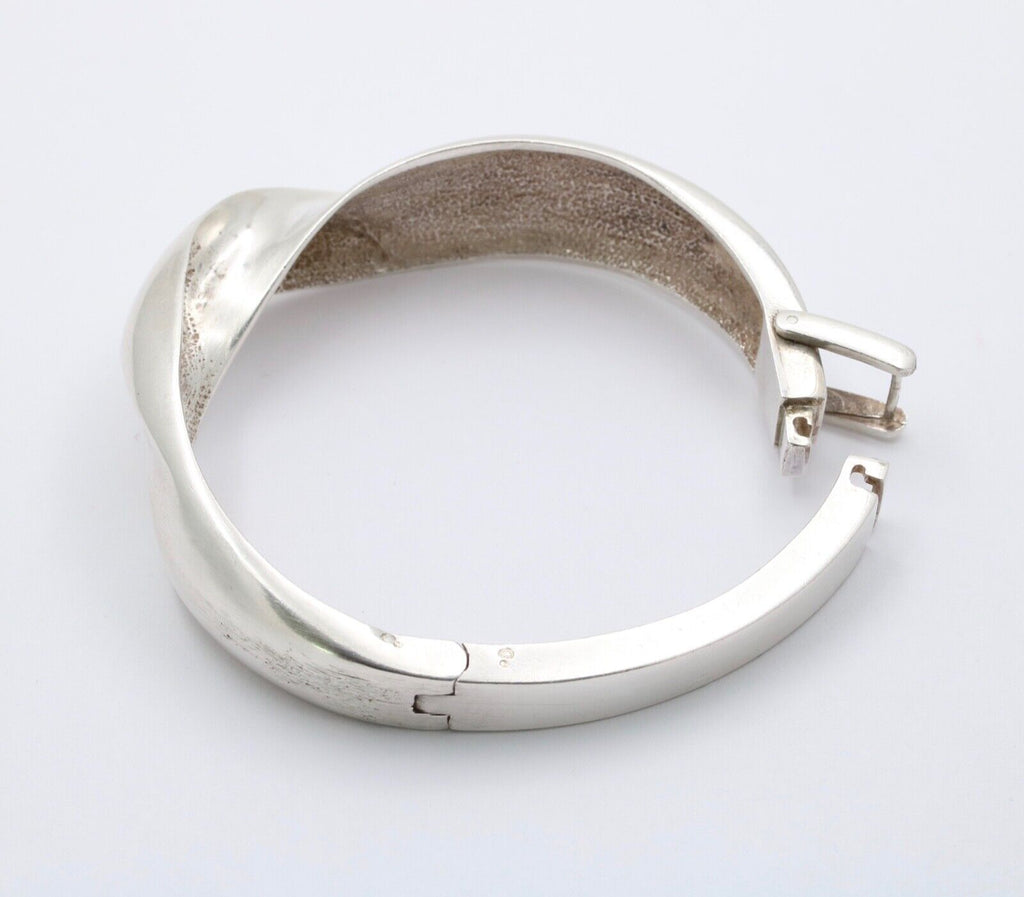 Vintage French Tiffany And Co. 925 Twist Bangle Cuff Bracelet