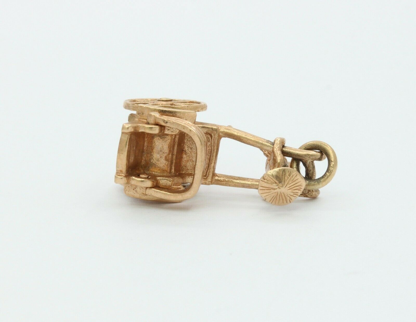 Vintage 14K Yellow Gold Rickshaw Charm