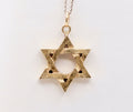 Vintage 14K Yellow Gold Star of David Pendant Charm