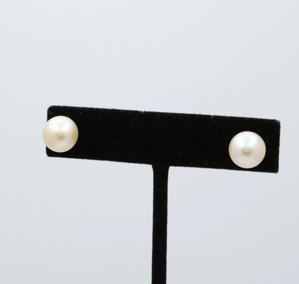 Vintage Pearl 14K Yellow Gold Earrings