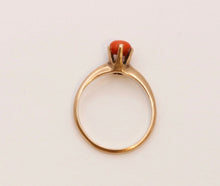 Load image into Gallery viewer, Victorian Ladies Natural Coral 14K Yellow Gold Ring
