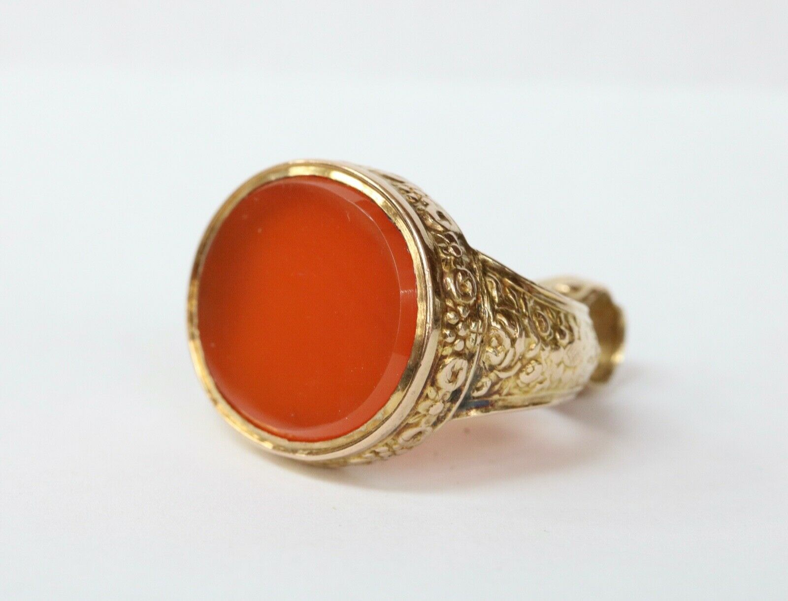 Victorian Swedish 18K Carnelian Intaglio Watch fob Pendant
