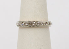 Load image into Gallery viewer, French Antique Rose Cut Diamonds 18K Yellow White Gold Wedding Band
