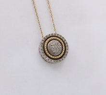 Load image into Gallery viewer, Vintage 14K &amp; Sterling Silver Diamond Pendant , Necklace
