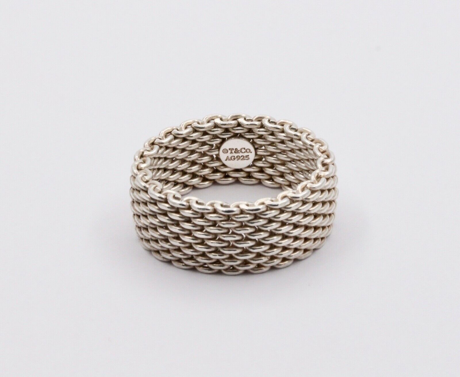 Tiffany and Co Mesh 925 Sterling Silver Ring