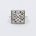 Art Deco Diamonds Platinum Filagree Ring