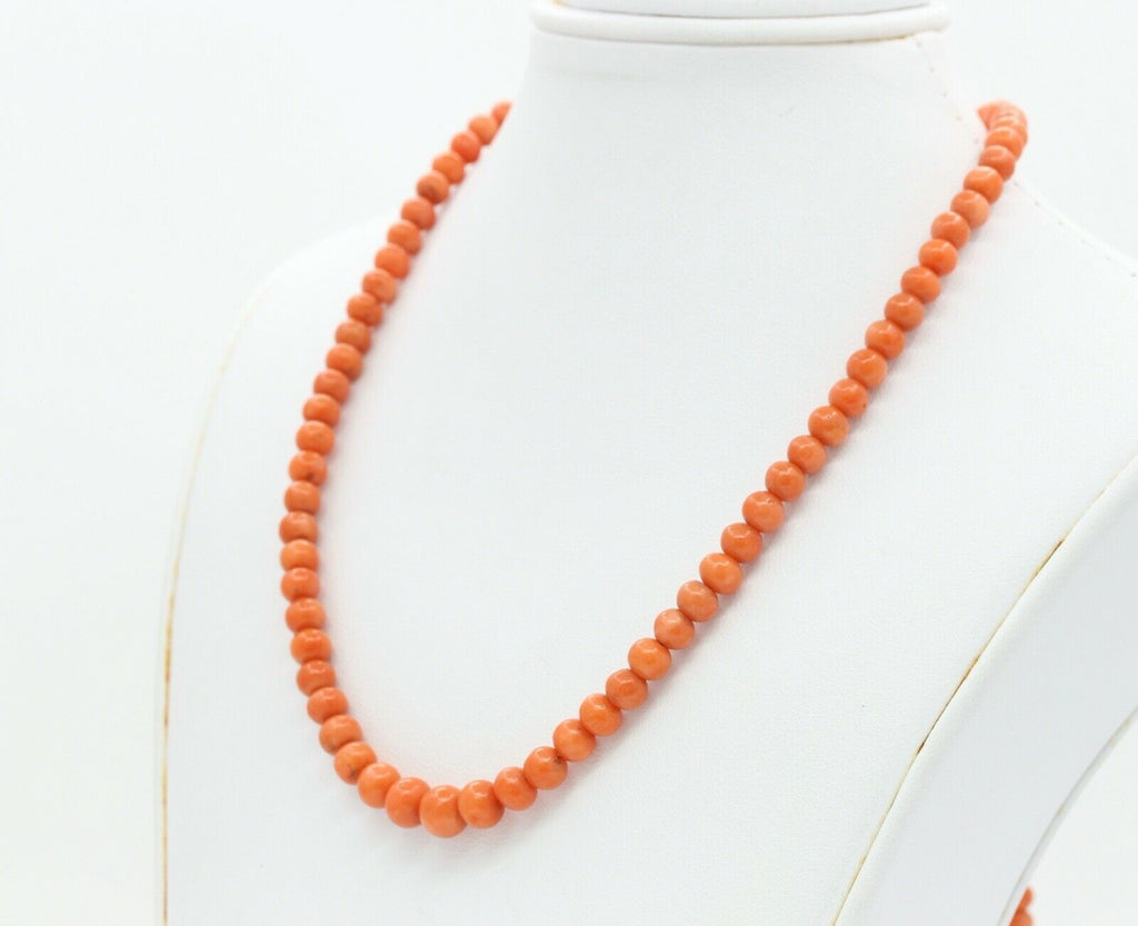Victorian Single Strand Coral Necklace