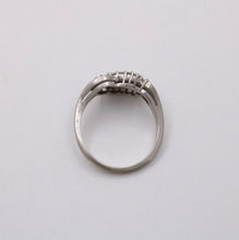 Load image into Gallery viewer, Vintage Diamond 14K White Gold Ring Band, statement ring
