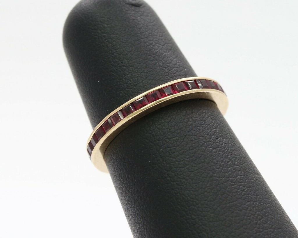 Vintage 14K Yellow Gold Ruby Eternity Band