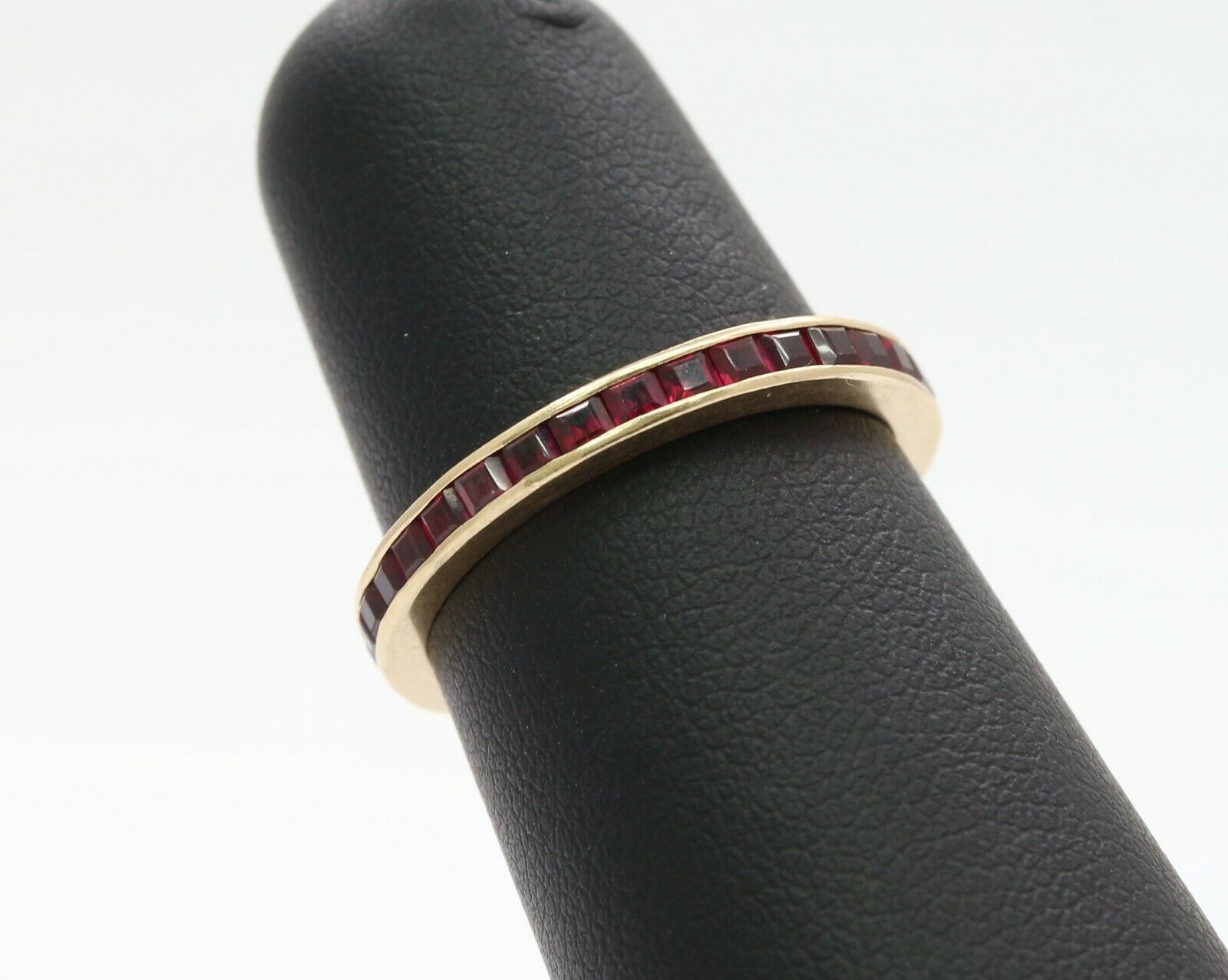 Vintage 14K Yellow Gold Ruby Eternity Band