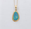 Vintage Boulder Opal 14K Yellow Gold Pendant